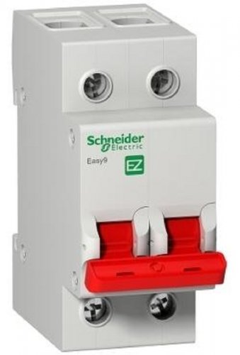 Выключатель нагрузки (мини-рубильник) Schneider Electric Easy9 2п 40А тип AC картинка